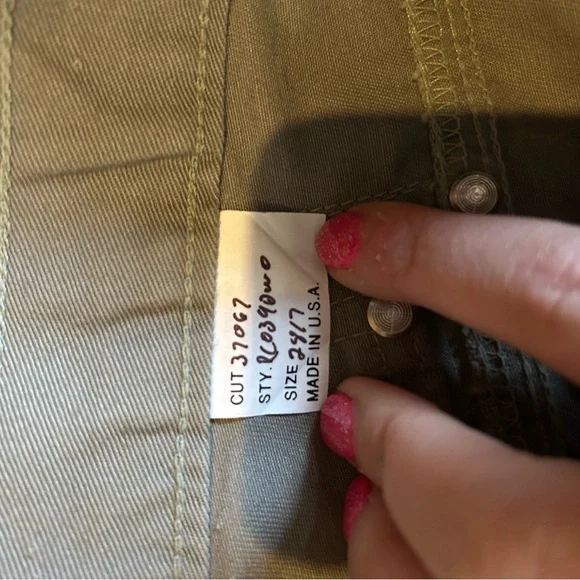 Vintage Rockies Women's Straight Leg Jeans - Olive - Picture 4 of 4